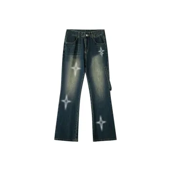 FORIDER Jeans Unisex Vintage Blue