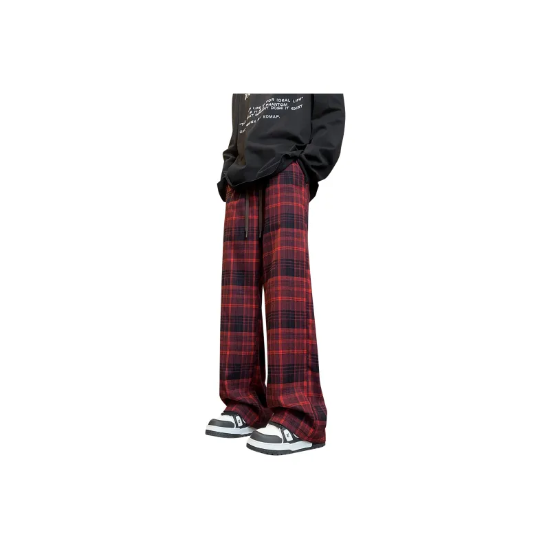 Pirkadat Plaid Casual Pants Unisex-1