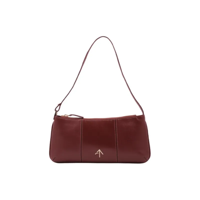 Manu Atelier PITA Series Smooth Calf Leather Shoulder Bag Women's Red-0