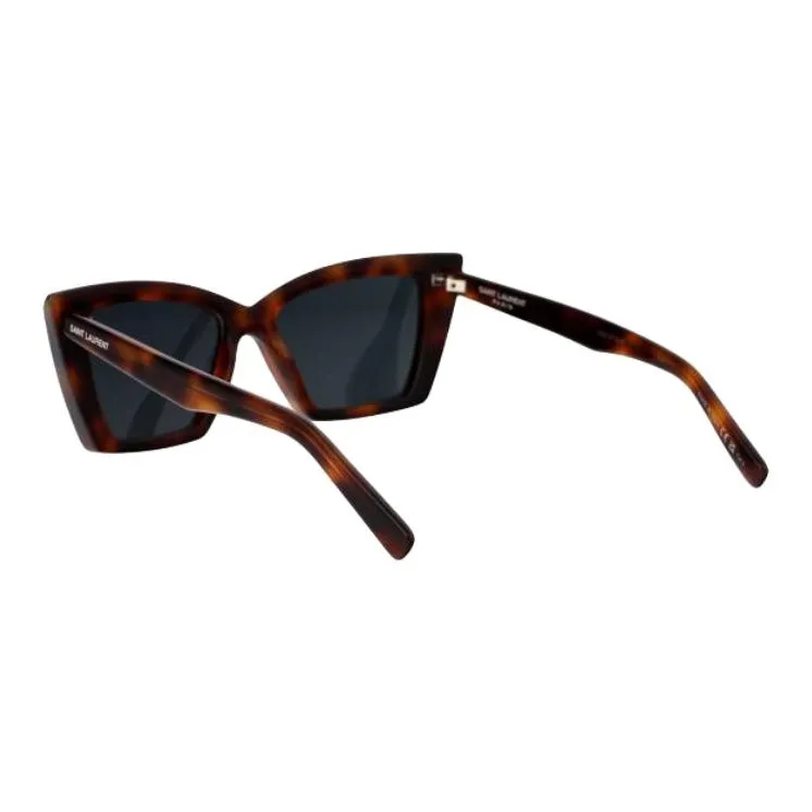 SAINT LAURENT Acetate Cat Eye Sunglasses Unisex Brown-1