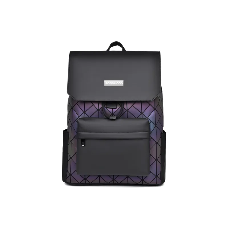 ROBINHOOD Oxford Backpack Regular Men's Black/Gray/Dazzling Color-0