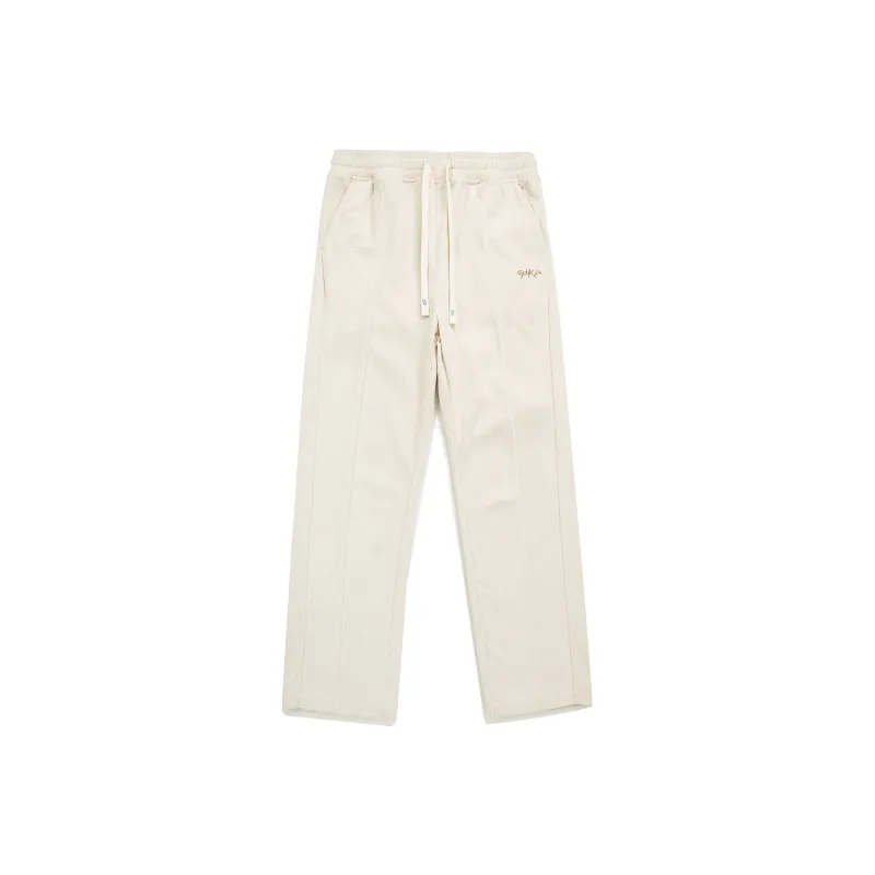 Guuka Casual Pants Unisex Beige-0