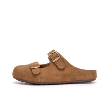 Martniel Rubber Sole Slip Resistant Closed Toe Slippers Women's Earth Yellow