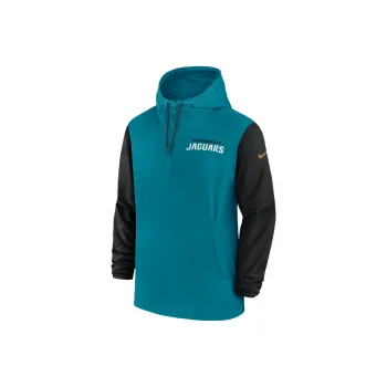 Nike Jacksonville Jaguars Sideline Pre Game Player Men's Nike Nfl 1/2 Zip Hooded Jacket