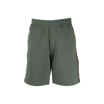 Alexander McQueen Casual Shorts Men Army Green