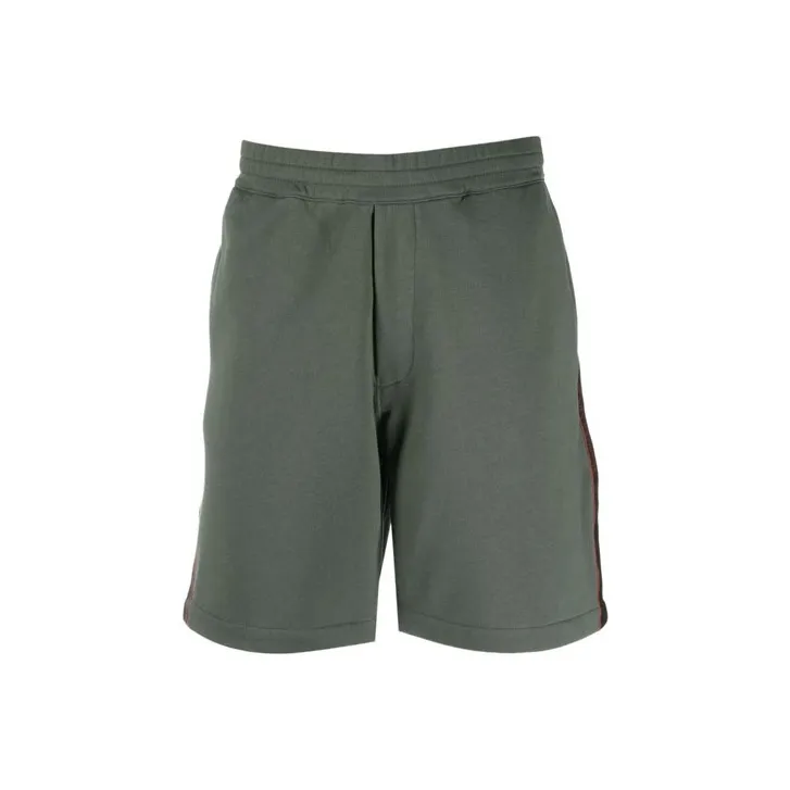 Alexander McQueen Casual Shorts Men Army Green-0