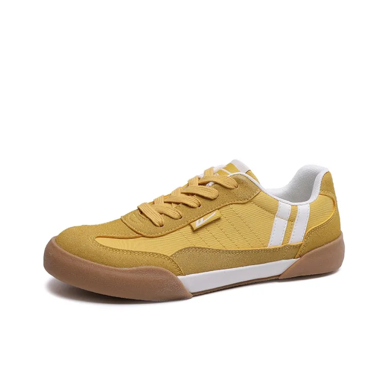 Warrior Coverage Abrasion Resistant Lightweight Breathable Slip Resistant Low Top Canvas Shoes Women's Yellow Rice-1