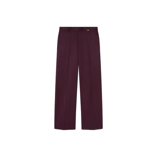 VERSACE Pleated Wide Leg Tailored Trousers