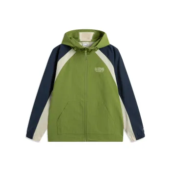 LiNing Sports Life Collection Trench Coat Men's Gecko Green