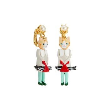 LES NEREIDES Gold Plated Clip On Earrings Women's Gold