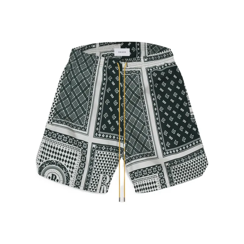 RHUDE Casual Shorts Men Green-0
