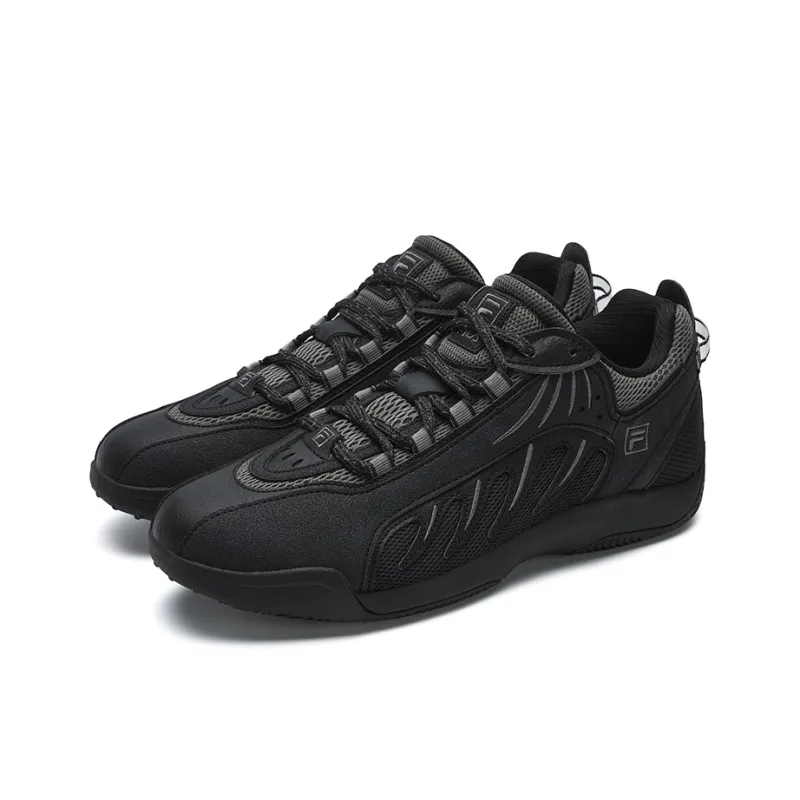 FILA ADE Anti Slip Wear Resistant Low Top Casual Shoes Men's Black Gray-2