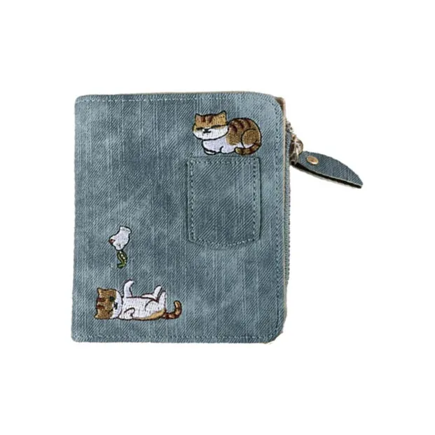 ALOENEY PU Wallet Women's Light Pink/Blue/Black/Gray-2