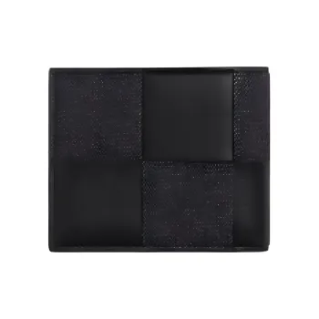 Bottega Veneta CASSETTE Sheepskin Wallet Men's Dark Indigo/Black