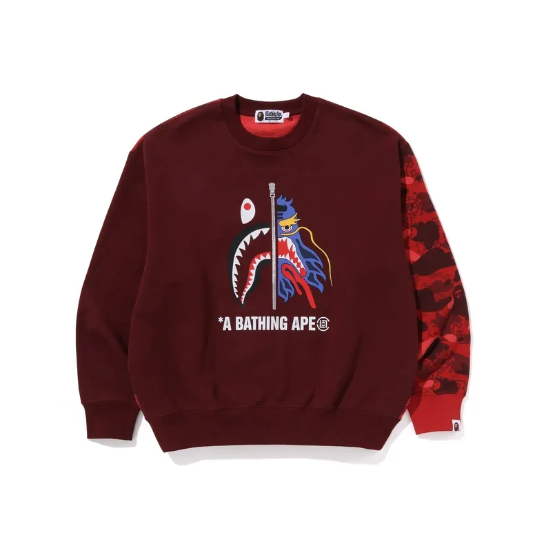 Bape X Clot Camo Shark Crewneck-2