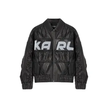 KARL LAGERFELD FW24 Leather Jacket Men's Black