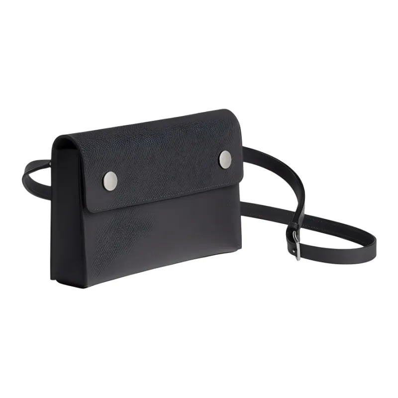 HERMES Epsom Leather Wallet, Shoulder Bag, Crossbody Bag Men's 85 Ardoise Slate Gray-1