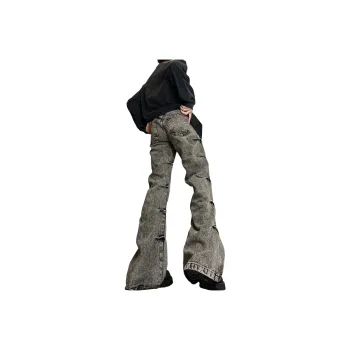 SWAMP AREA Jeans Unisex Black Gray