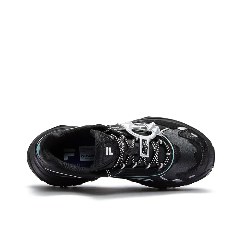 FILA FUSION BIANCO III Low Top Chunky Sneakers Women's Black Silver-2