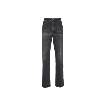 Ferragamo Stonewashed Denim Straight leg Jeans