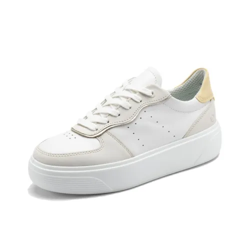 Ecco Low Top Skateboard Shoes Women's Gray White