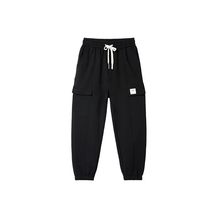 CAISEDI Casual Pants Men's Black-0