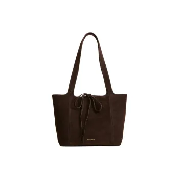 Manu Atelier Suede Tote Bag, Shopping Bag, Shoulder Bag Women's Dark Brown