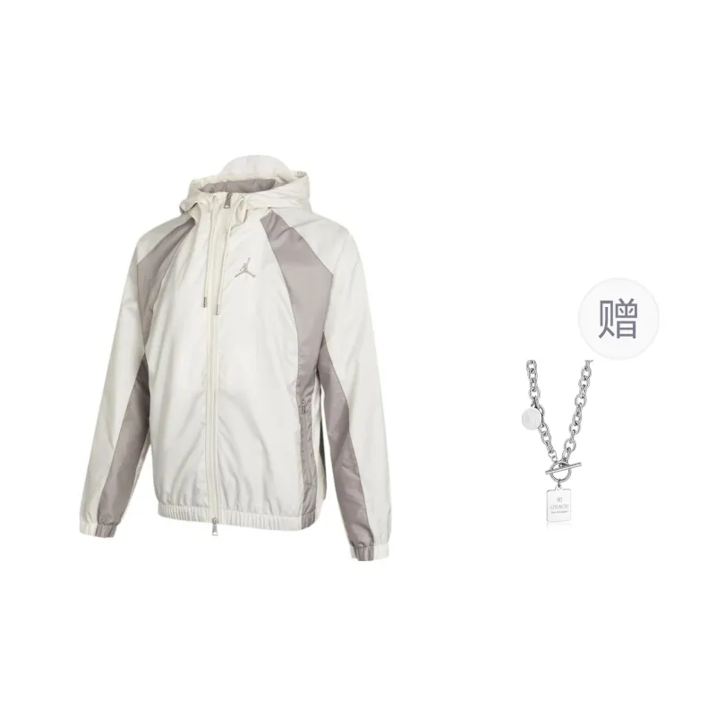 Jordan Jackets Coats Unisex Gray White-0