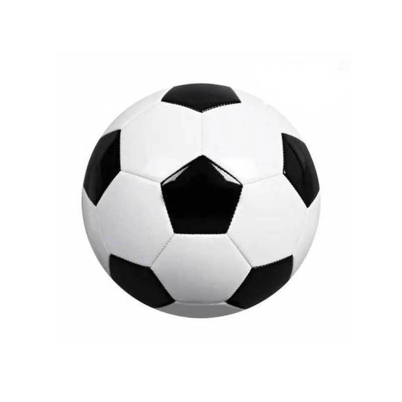 FEIERDUN Size 5 Soccer PU Machine Stitched Soccer Ball Unisex Black White-2