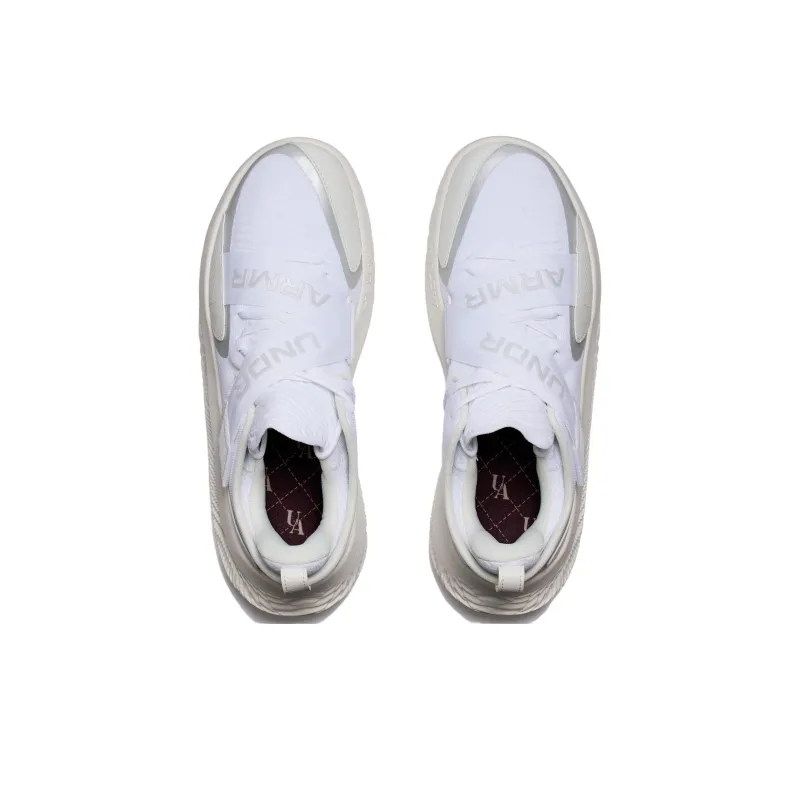 Under Armour Anti Slip Wear Resistant Low Top Running Shoes Men's White-2
