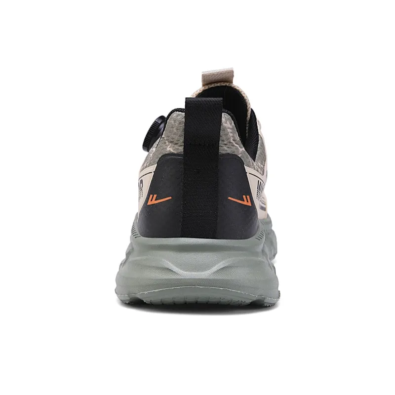 Warrior Anti Slip Wear Resistant Low Top Casual Running Shoes Men's Sand Color Army Green Black-5
