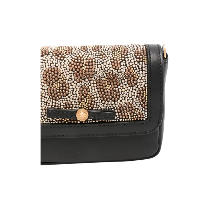FANSIZHE Gianni Cow Leather Shoulder Bag Women's Black-2
