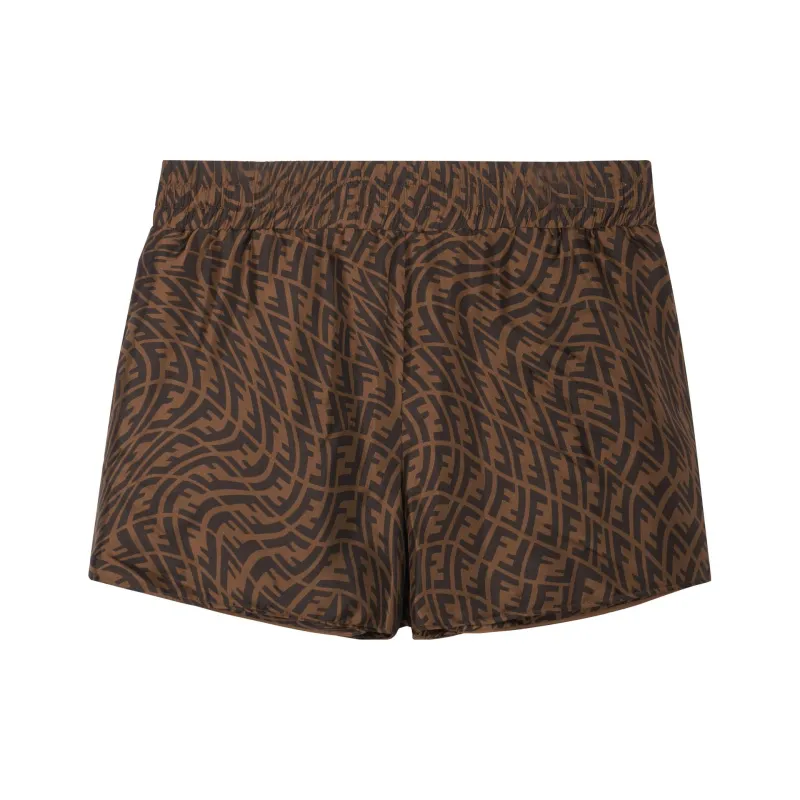 FENDI Silk Ff Vertigo Bermuda Shorts-0