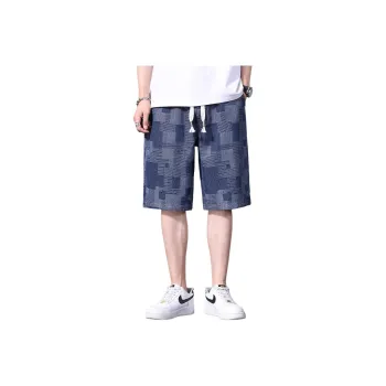 Tonlion Denim Shorts Men's Blue Tone