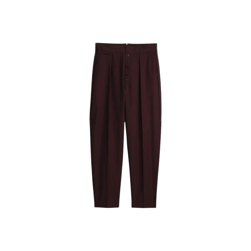 ZARA Casual Pants Men's Dark Red Color-0