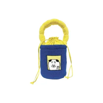 Friendship Plush Bucket Bag Handbag Women's Yellow & Blue