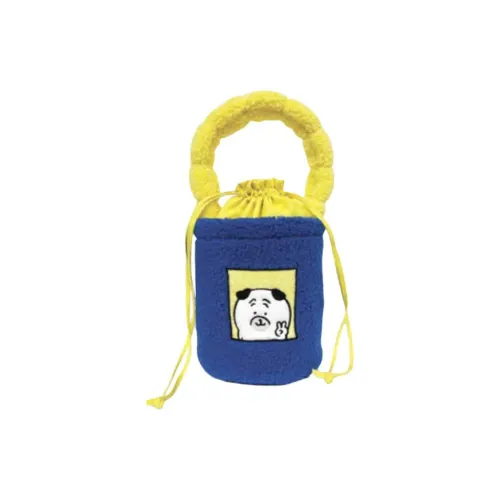 Friendship Plush Bucket Bag Handbag Women's Yellow & Blue