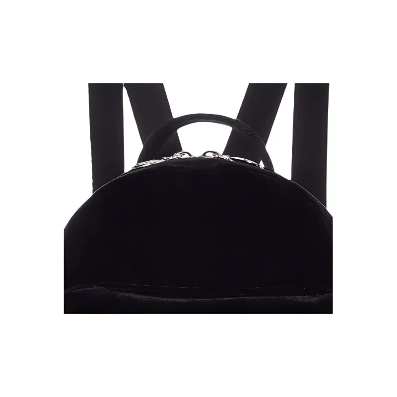 KANGOL Velour Effect Polyester Backpack Mini Women's Black-3