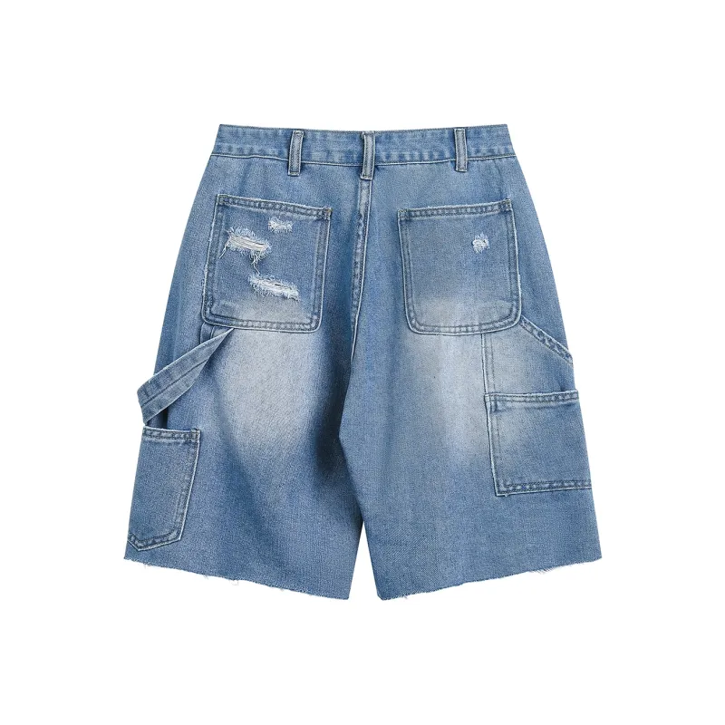 Evil Lions Denim Shorts Unisex-11