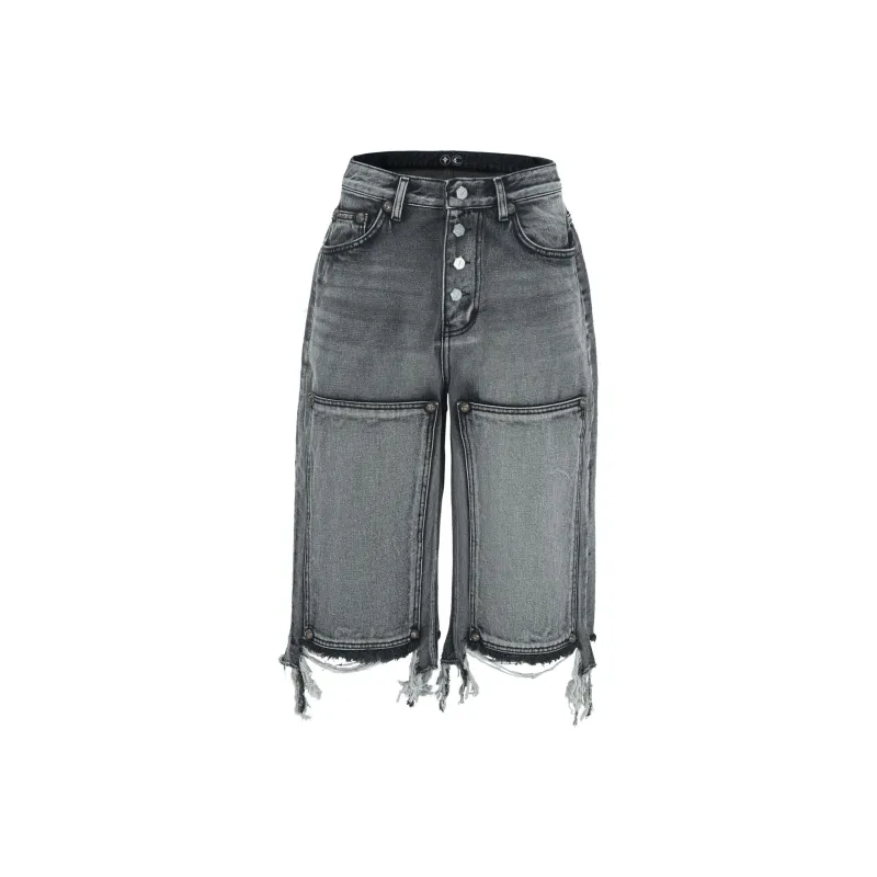 THUG CLUB Denim Shorts Unisex-0