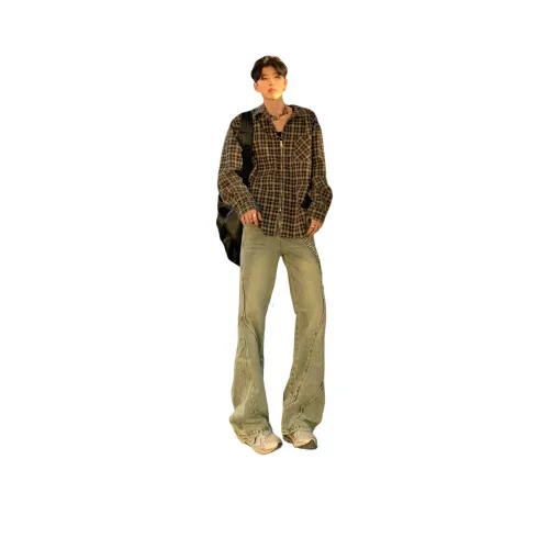ABLE JEANS Jeans Mens Light Yellow Mud Blue