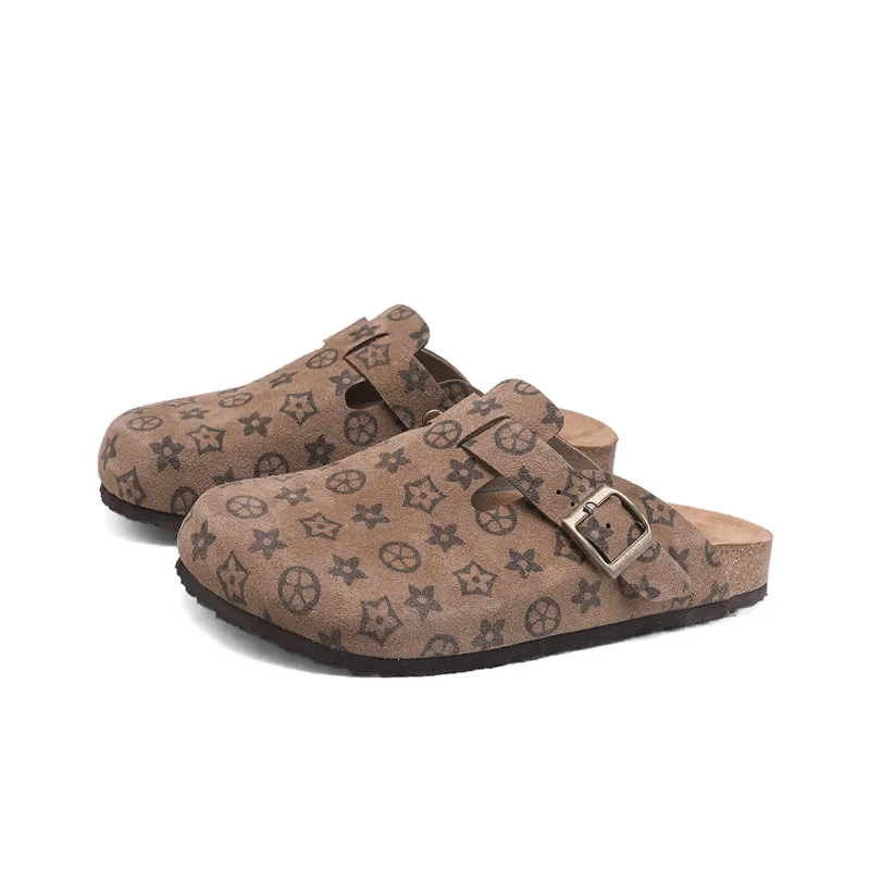 KYMOOU Rubber Sole Cork Sole Odor Resistant Slip Resistant Closed Toe Slippers Unisex-8