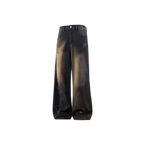 NEVER RULE Jeans Unisex Vintage Black