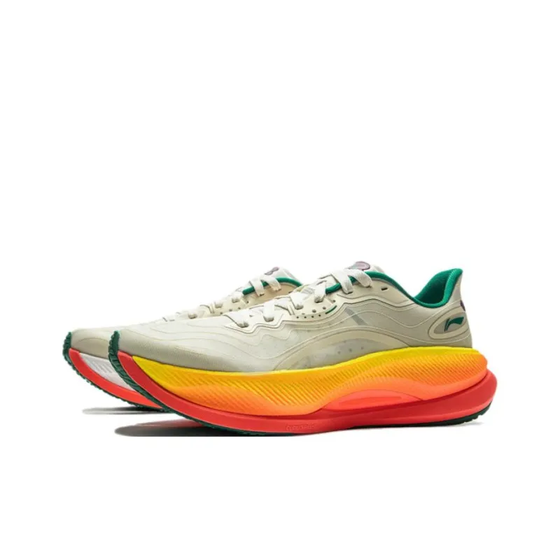 LiNing Yueying 4PRO Cushioning, Wear Resistant Low Top Casual Running Shoes Men's Creamy Yellow-2