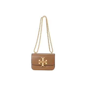 TORY BURCH Eleanor Cow Leather Small Square Bag Crossbody Bag Shoulder Bag Women's Camel Colored