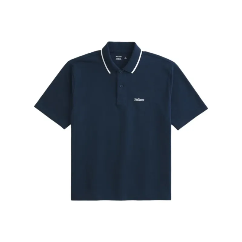 Hollister Polo Shirt Men's Marine Blue-0