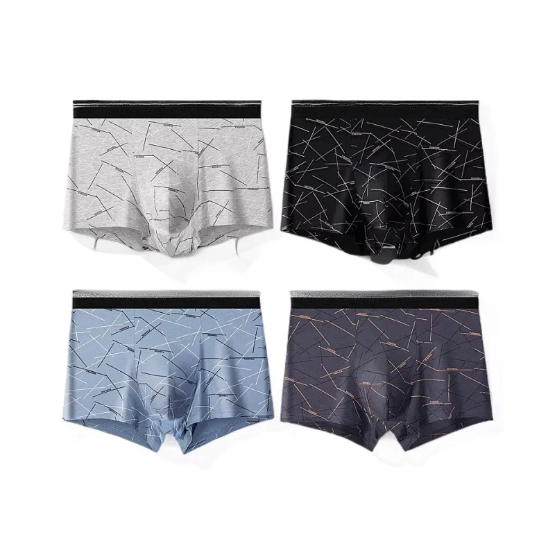 H YXIANG Underpants Men's 4 Pack-1
