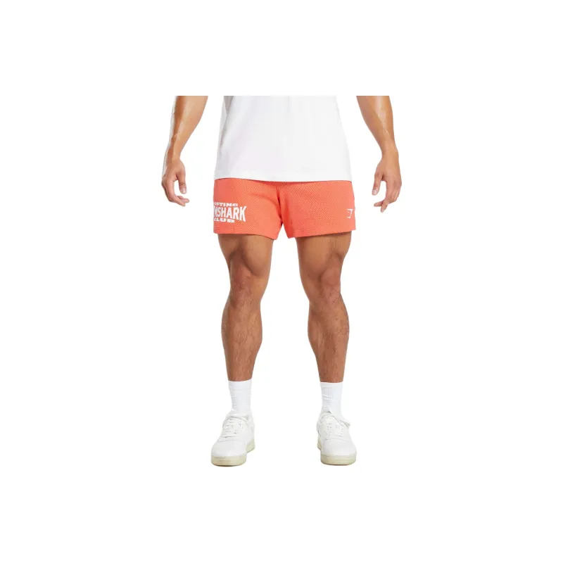 GYMSHARK LIFTING CLUB MESH 5' SHORTS Casual Shorts Men's Solstice Orange-0