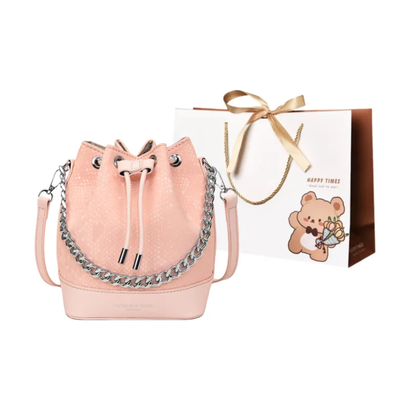 ERANGBEAR PU Bucket Bag, Crossbody Bag Women's Multicolor-9