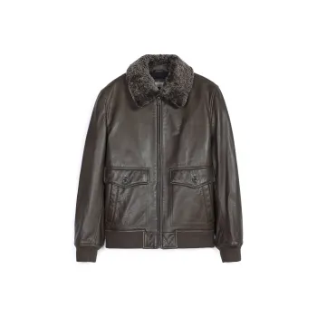 MCS Leather Jacket Men's Coffee